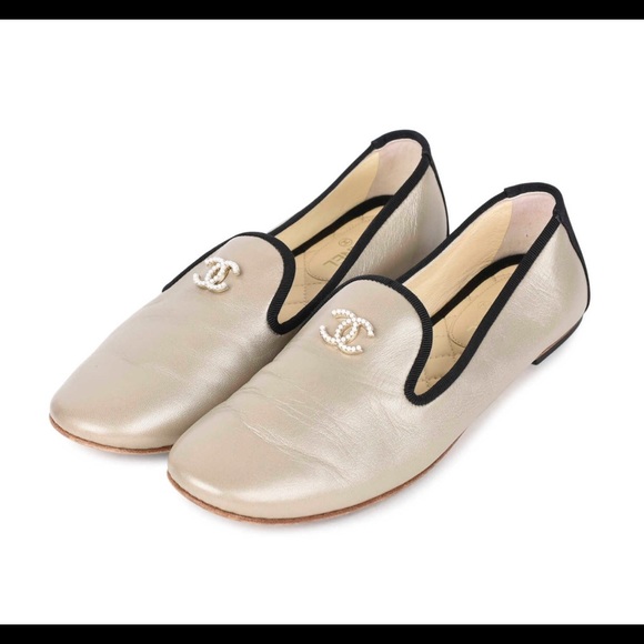 CHANEL CC Slippers Lambskin Loafers Slip On Shoes - Picture 6 of 7
